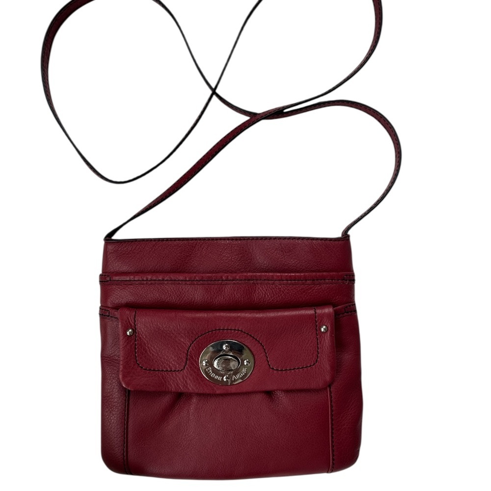 vintage Etienne Aigner burgundy leather crossbody purse
